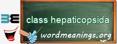 WordMeaning blackboard for class hepaticopsida